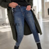 Mehke plus size jeans hlače