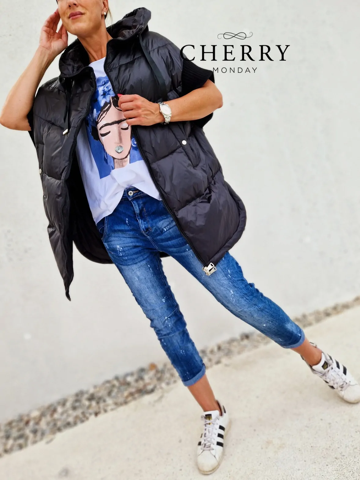 Trendi oversize bunda brezrokavnik 3