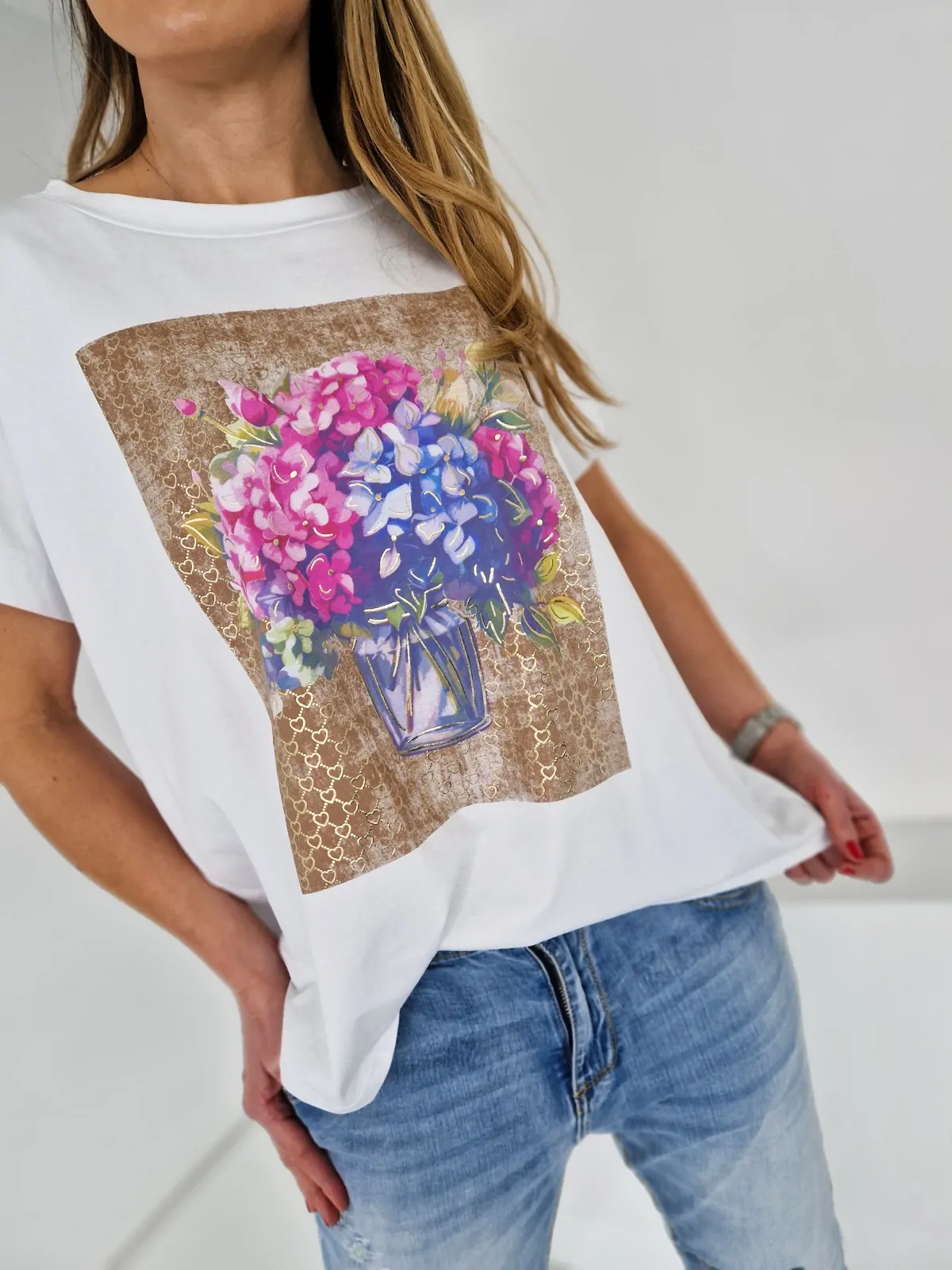 Majica s hortenzijami