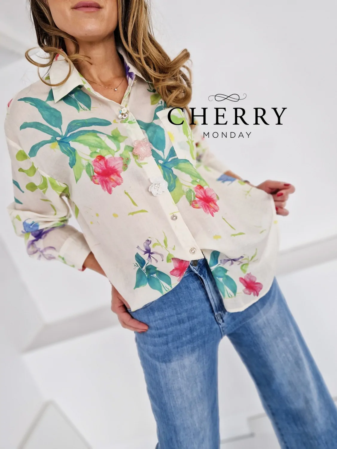 Srajca s pomladnim potiskom