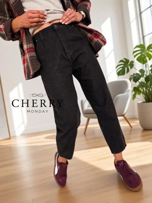 Rjave mom fit jeans hlače