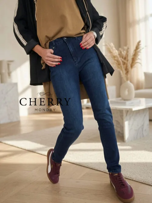Elastične jeans hlače plus size
