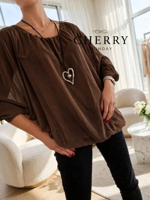 Plus size bluza iz tančice
