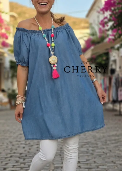 Modna jeans tunika (2) Modna jeans tunika