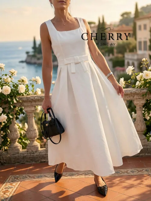 Elegantna obleka brez rokavov