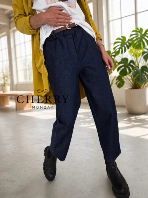 Jeans plus size in elastične hlače s pasom