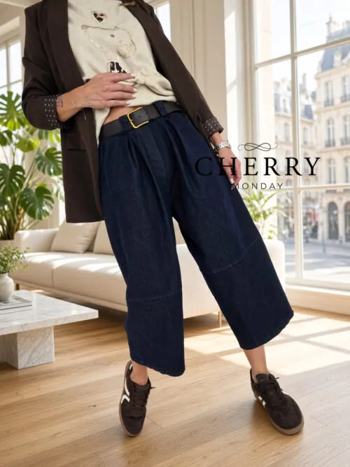 Jeans hlace s pasom (7) Jeans hlače s pasom
