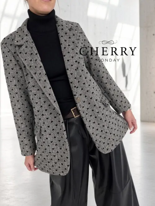 Strukturiran vzorčast blazer