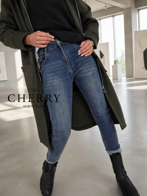 Mehke plus size jeans hlače